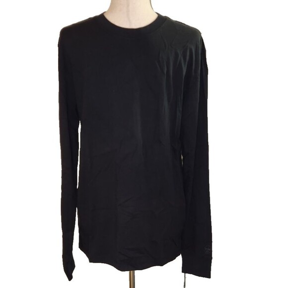 Allbirds Men's Organic Cotton Long Sleeve Tee Natural Black Size Small - Picture 6 of 8